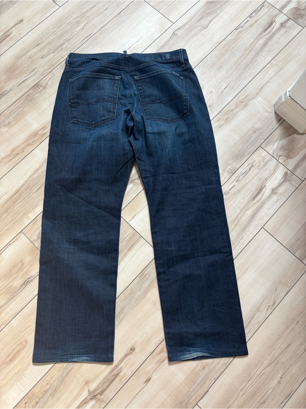 7 For All Mankind Men's Dark Indigo Relaxed Fit Jeans